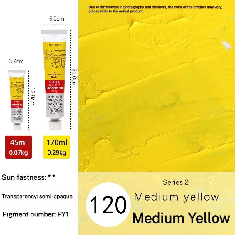 Winsor & Newton 45Ml Oil Painting Pigment Tube Acrylic Paint Artist Drawing Graffiti Gouache Fabric Glass Oil Water Color Paint