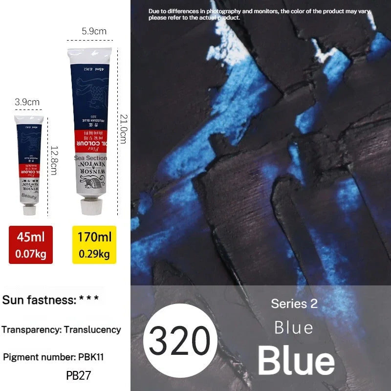 Winsor & Newton 45Ml Oil Painting Pigment Tube Acrylic Paint Artist Drawing Graffiti Gouache Fabric Glass Oil Water Color Paint