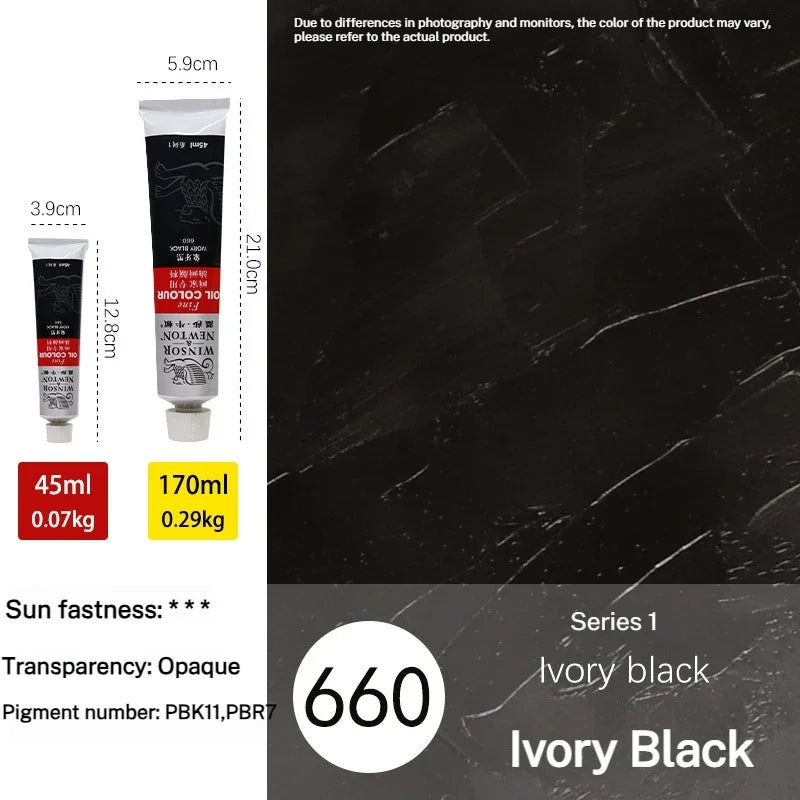 Winsor & Newton 45Ml Oil Painting Pigment Tube Acrylic Paint Artist Drawing Graffiti Gouache Fabric Glass Oil Water Color Paint