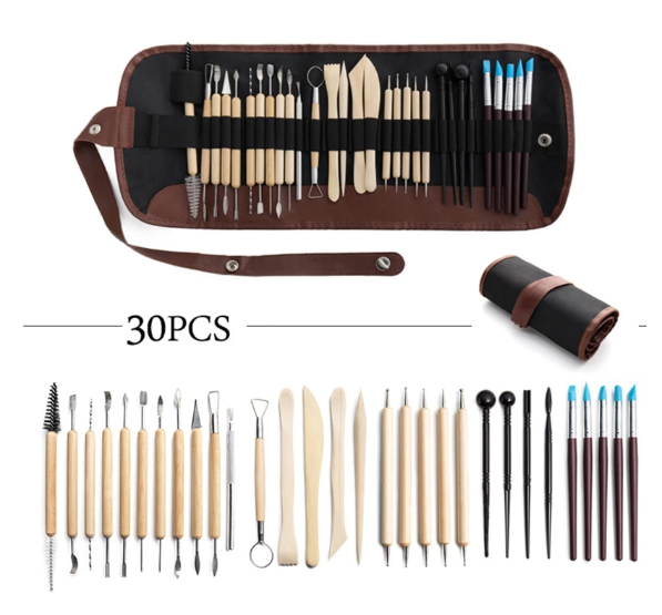 30Pcs Clay Sculpting Carving Pottery Tool Set