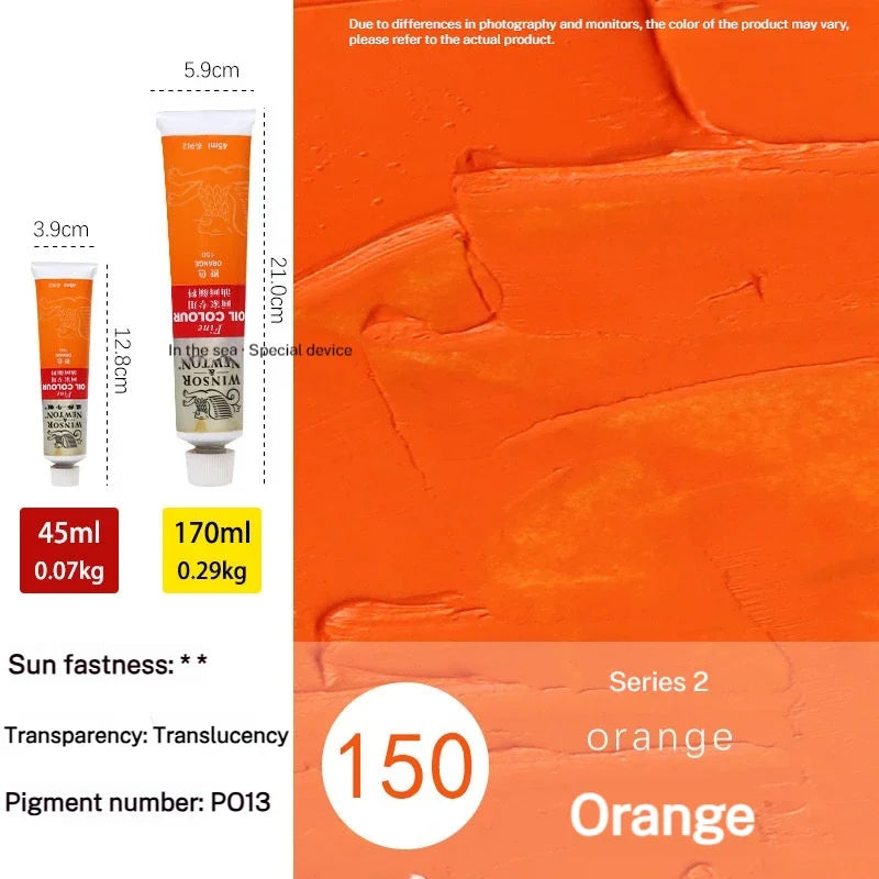 Winsor & Newton 45Ml Oil Painting Pigment Tube Acrylic Paint Artist Drawing Graffiti Gouache Fabric Glass Oil Water Color Paint